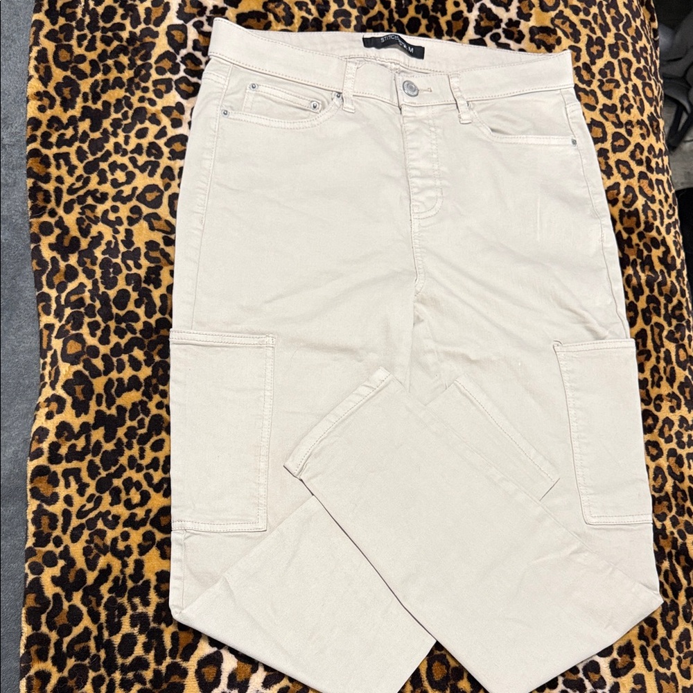 Stylish Cream Skinny Pants